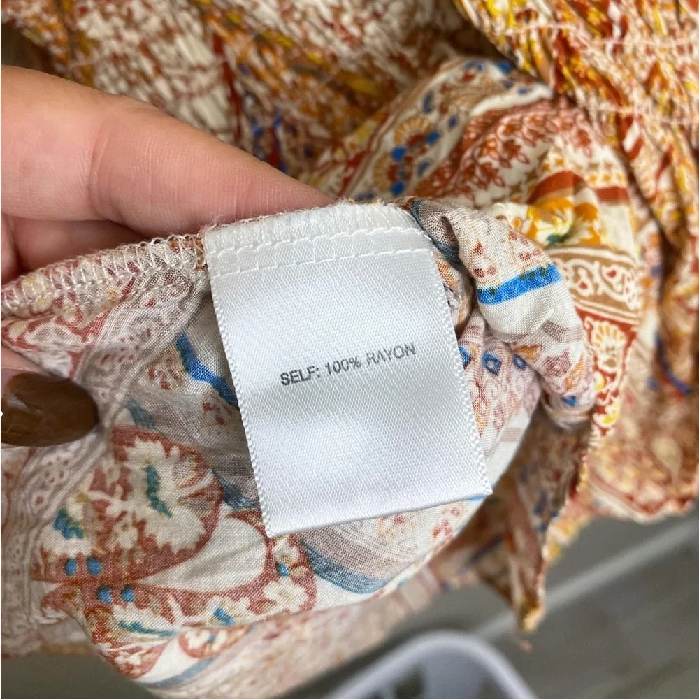 Rose & Olive Boho Flowy Tank • Size Medium - Picture 3 of 4